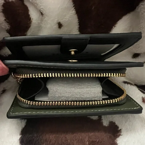 Coach Snap Wallet In Signature Camo Dark Cypress Camo CW538 NWT - Picture 6 of 7